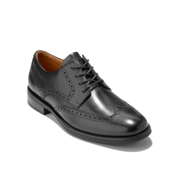 Cole Haan Mens Bedford Wingtip Round Toe Lace Up Boots Black Size 12M NIB